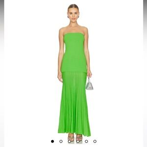 Line & Dot Arlo Tube Dress in Electric Green NWT